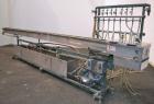Used Al-Be Industries Vacuum Sizing Tank, Model C-7-216, 304 Stainless steel. Vacuum section 14’’ wide x 24’’ long x 7-1/2’’ deep with a plastic cover. Cooling section 8’’ wide x 216’’ long x 8’’ dee...