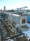 Used Metaplast Vacuum Sizing Tank, Model MVS2-10-4, approximately 10' long. Equipped with (2) pumps. Serial#895009.