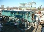 Used Metaplast Vacuum Sizing Tank, Model MVS. Approximately 14' long. Includes (3) pumps.