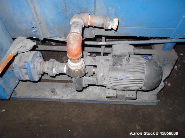 Used Water Bath, Stainless Steel. Approximate 20" wide x 20" deep x 20" long trough with (2) circulation pumps and (1) heat exchanger.