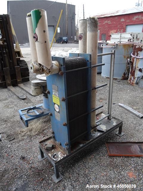 Used Water Bath, Stainless Steel. Approximate 20" wide x 20" deep x 20" long trough with (2) circulation pumps and (1) heat exchanger.