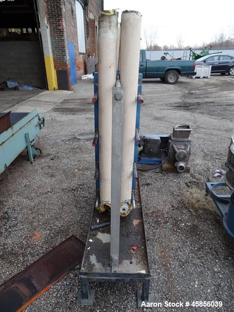 Used Water Bath, Stainless Steel. Approximate 20" wide x 20" deep x 20" long trough with (2) circulation pumps and (1) heat exchanger.