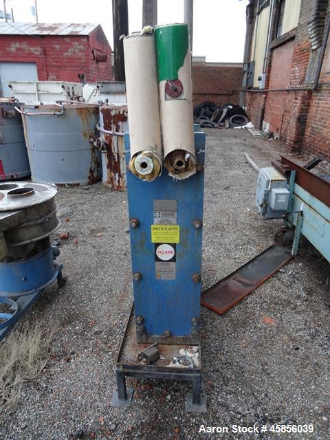 Used Water Bath, Stainless Steel. Approximate 20" wide x 20" deep x 20" long trough with (2) circulation pumps and (1) heat exchanger.