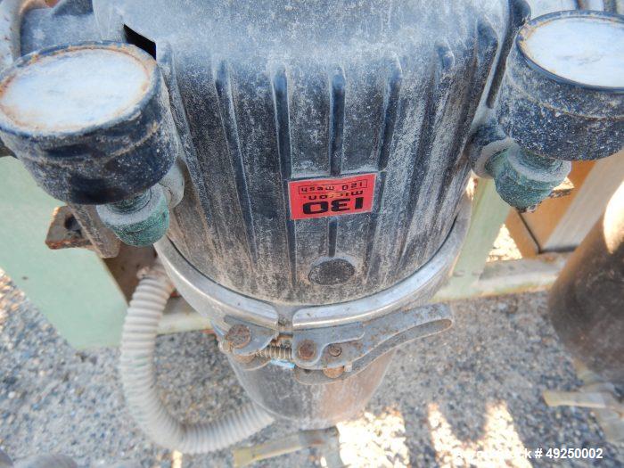Used Conair Spray Cooling Tank, Model MCB-12-8, Stainless Steel. Approximate 15" x 15" cross section, 12' long. Includes (1) circulating pump. Mounted on a carbon steel frame on casters. Serial# 1803...