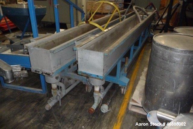 Used Conair 15' Long Stainless Steel Water Trough Mounted on Stand with Casters