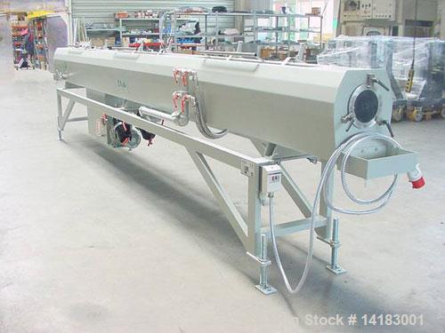 Used Kuag SB 110/6 Spray Bath, 236" (6000 mm) long, handles pipes of 0.78" - 4.33" (20 - 110 mm) diameter.  With central pipe support rollers.