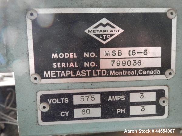 Used Stainless Steel Metaplast cooling tank, model MSB16-6
