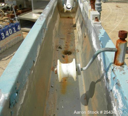 Used Waterbath, 304 Stainless Steel.  (1) section 6" wide x 47" long x 6" deep, (1) section 4 3/4" wide x 43" long x 4 7/8" deep.  Includes a pump, driven by a 3/4 hp, 1/60/115/230 volt, 3450 rpm mot...