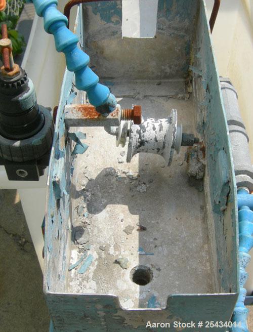 Used Waterbath, 304 Stainless Steel.  (1) section 6" wide x 47" long x 6" deep, (1) section 4 3/4" wide x 43" long x 4 7/8" deep.  Includes a pump, driven by a 3/4 hp, 1/60/115/230 volt, 3450 rpm mot...