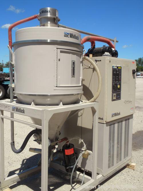 Used AEC Whitlock Nomad Series Drying and Conveying System. (1) AEC model PD-4AQ dehumidifying dryer, approximate 150 cfm process air flow, 3/60/460 volt, 35.1 amp. (1) 12 Cubic foot drying hopper. (...
