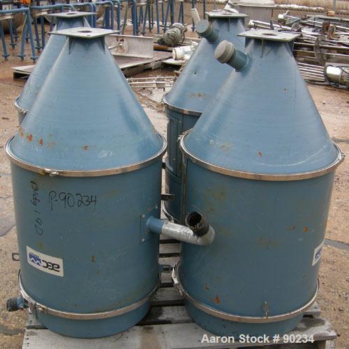 Used AEC High Capacity Dehumidifying Dryer, Model WD-600.  Approximately 600 CFM. 3/60/460 Volt, 77.75 AMP, 61.94 KVA. Includes a control panel and 4 drying hoppers. Frame mounted with casters.