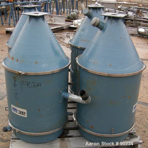 Used AEC High Capacity Dehumidifying Dryer, Model WD-600.  Approximately 600 CFM. 3/60/460 Volt, 77.75 AMP, 61.94 KVA. Includes a control panel and 4 drying hoppers. Frame mounted with casters.