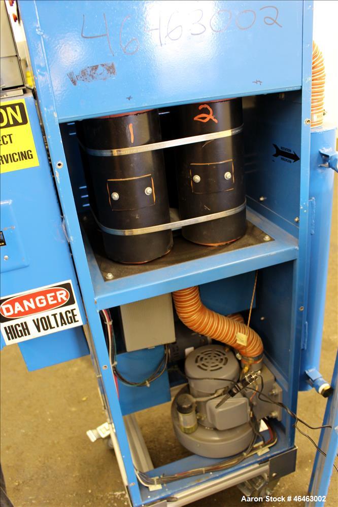 Used Bry-Air Systems RD Series Resin Desiccant Dryer, Model RD-50. Process CFM 30 at 10" ESP, drying capacity 35 to 60 pounds per hour depending on product. Includes blower, desiccant beds, and a con...