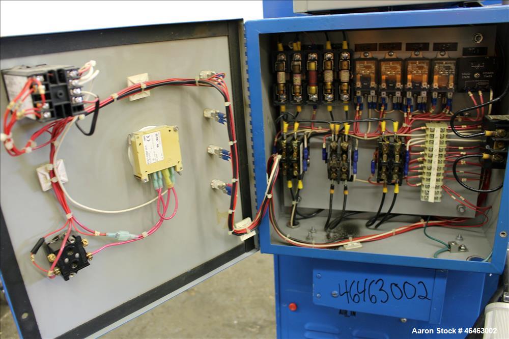 Used Bry-Air Systems RD Series Resin Desiccant Dryer, Model RD-50. Process CFM 30 at 10" ESP, drying capacity 35 to 60 pounds per hour depending on product. Includes blower, desiccant beds, and a con...
