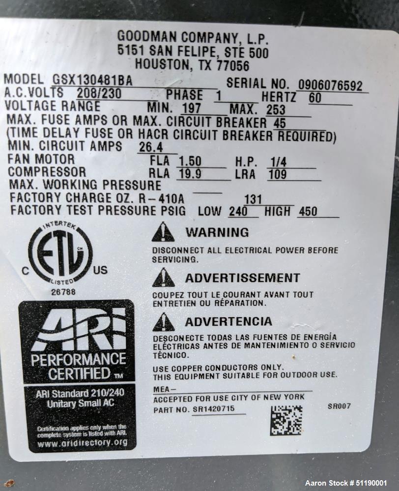 Used- Bry-Air "VFB" Industrial Dehumidifier