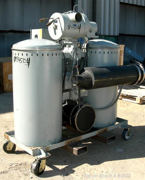 Used Cincinnati Milacron Solid Bed Style Dryer, Model CDD-200. (2) Desiccant beds. Temperature range approximately 170 to 250 deg F. Air flow approximately 125 cfm. 3/60/460 volt, 22.84 amp. Mounted ...