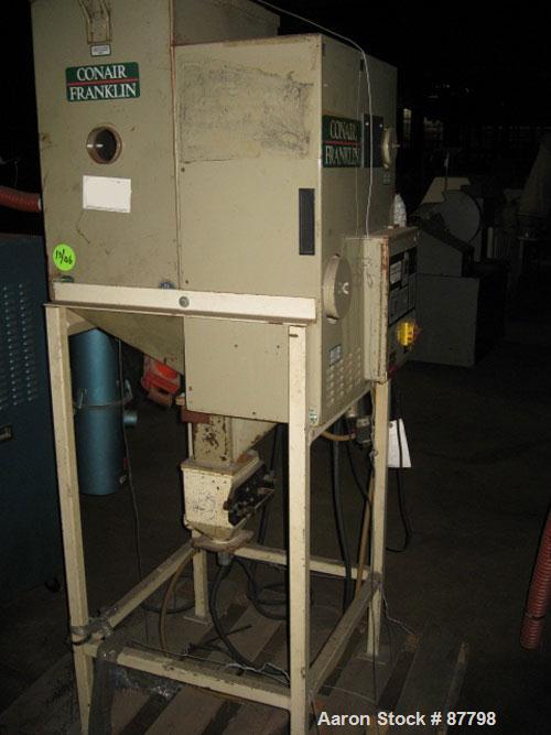 Used Conair Compu Dry Dehumidifying Dryer, Model CD30. Approximately 30 cfm. Includes insulated hopper.