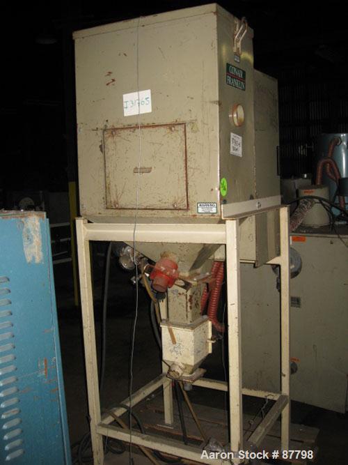 Used Conair Compu Dry Dehumidifying Dryer, Model CD30. Approximately 30 cfm. Includes insulated hopper.