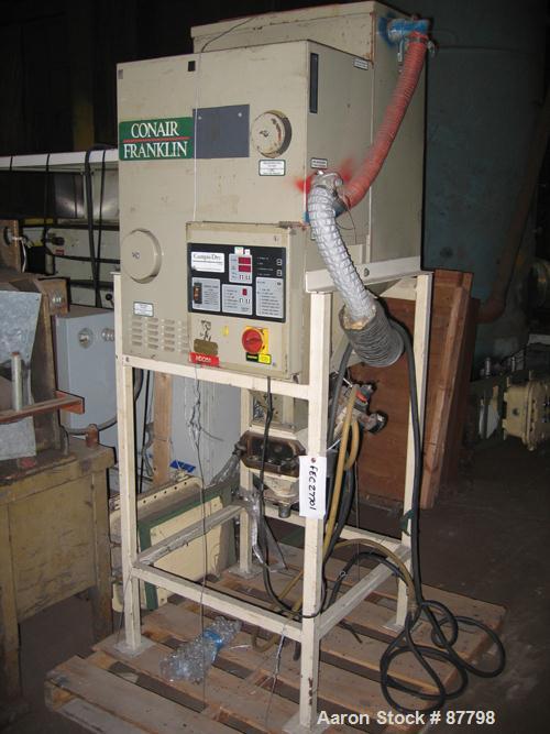 Used Conair Compu Dry Dehumidifying Dryer, Model CD30. Approximately 30 cfm. Includes insulated hopper.