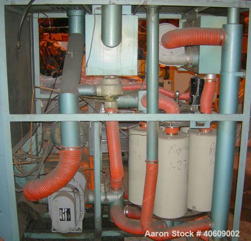 Used Conair dehumidifying dryer, model CD800, 600 cfm. 5 desiccant cartridges. 3/60/480 volt. Includes Compudry control panel, and a model 1805190800SP insulated drying hopper, 44" diameter x 65" str...