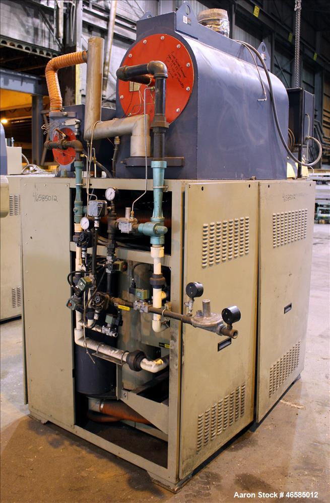 Used Conair Carousel Dehumidifying Dryer, Gas Heated, Model CDG1000, Carbon Steel. Approximate 925 CFM, drying temperature range 160 to 250 degrees F. (5) Desiccant cartridges. Includes CDG1000 Compu...