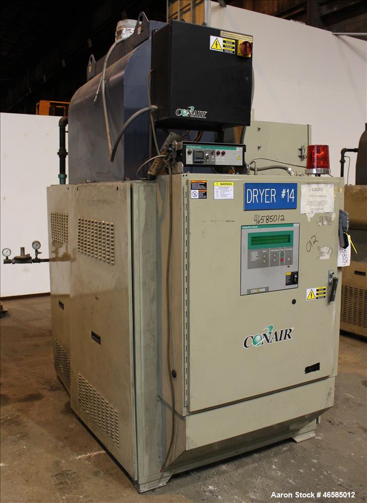 Used- Conair Carousel Dehumidifying Dryer, Gas Heated, Model CDG1000, Carbon Steel. Approximate 925 CFM, drying temperature ...