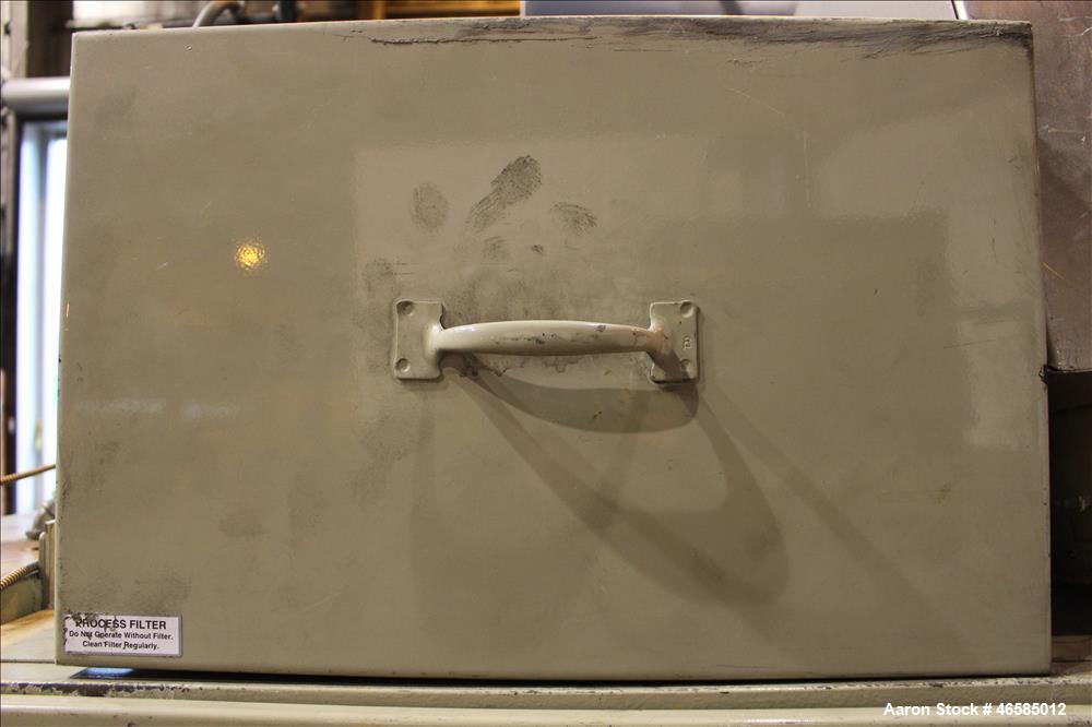 Used Conair Carousel Dehumidifying Dryer, Gas Heated, Model CDG1000, Carbon Steel. Approximate 925 CFM, drying temperature range 160 to 250 degrees F. (5) Desiccant cartridges. Includes CDG1000 Compu...