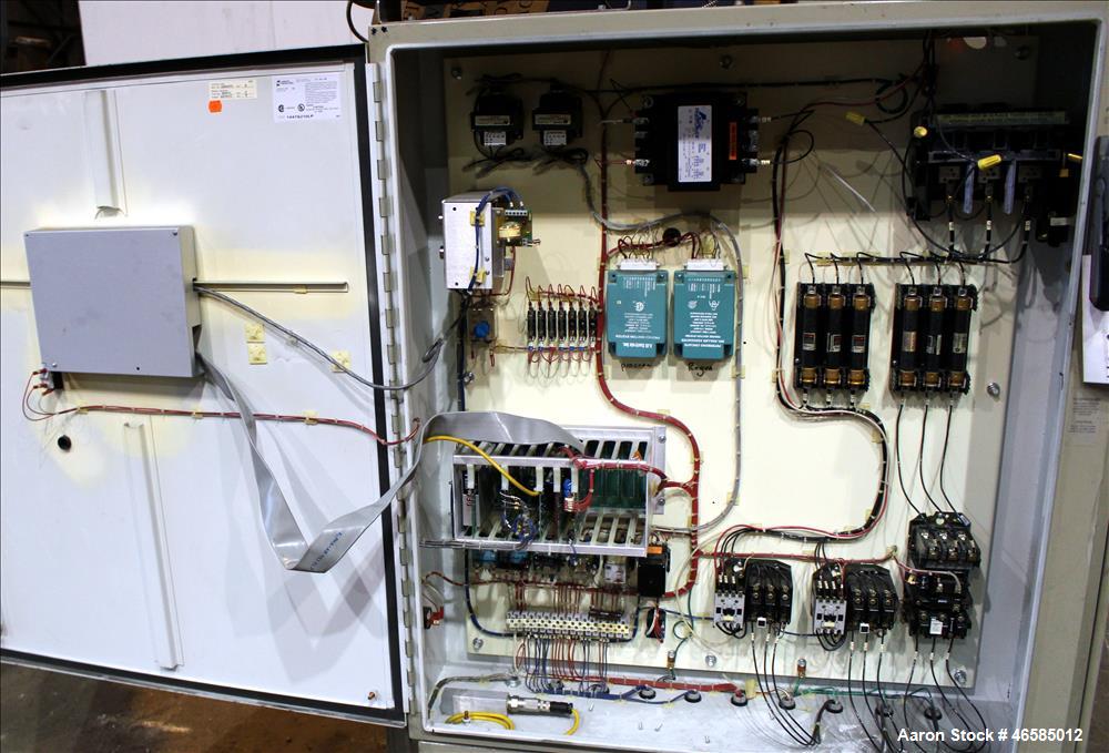 Used Conair Carousel Dehumidifying Dryer, Gas Heated, Model CDG1000, Carbon Steel. Approximate 925 CFM, drying temperature range 160 to 250 degrees F. (5) Desiccant cartridges. Includes CDG1000 Compu...