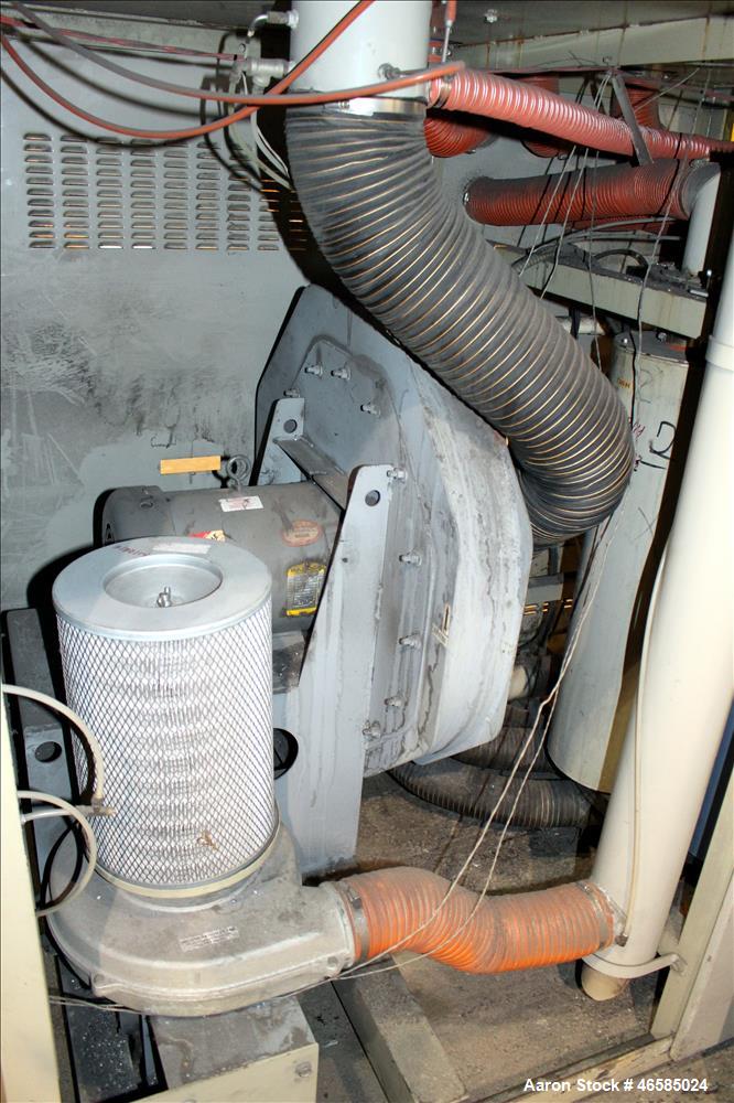 Used Conair Carousel Dehumidifying Dryer, Gas Heated, Model CDG1000, Carbon Steel. Approximate 925 CFM, drying temperature range 160 to 250 degrees F. (5) Desiccant cartridges. Includes CDG1000 Compu...