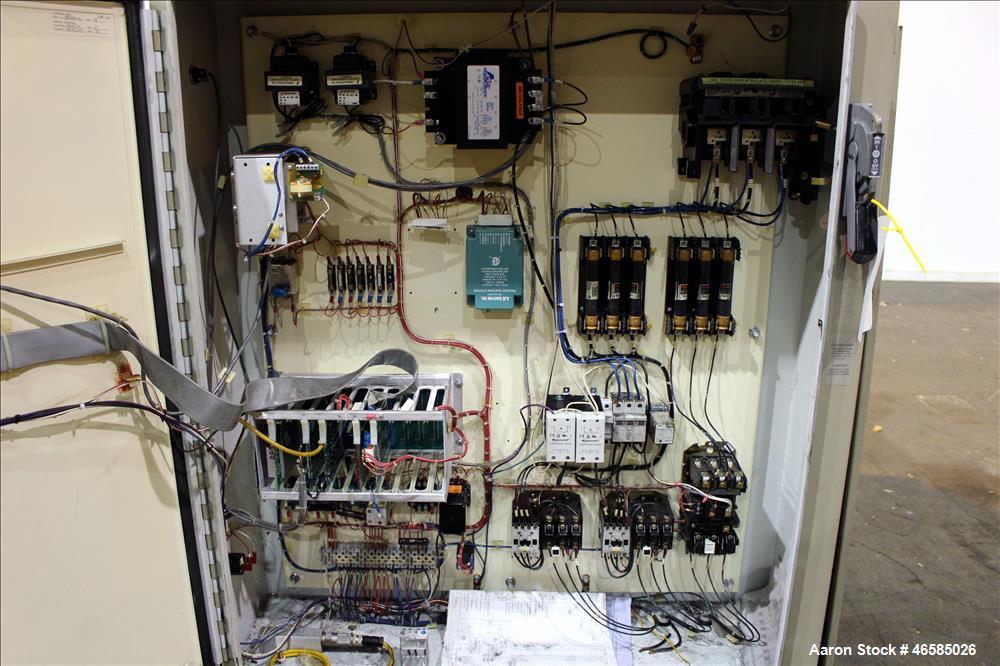 Used Conair Carousel Dehumidifying Dryer, Gas Heated, Model CDG1000, Carbon Steel. Approximate 925 CFM, drying temperature range 160 to 250 degrees F. (5) Desiccant cartridges. Includes CDG1000 Compu...