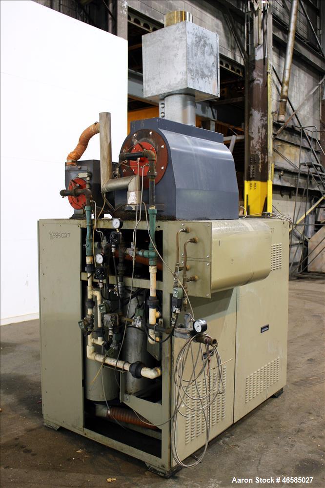 Used Conair Carousel Dehumidifying Dryer, Gas Heated, Model CDG1000, Carbon Steel. Approximate 925 CFM, drying temperature range 160 to 250 degrees F. (5) Desiccant cartridges. Includes CDG1000 Compu...
