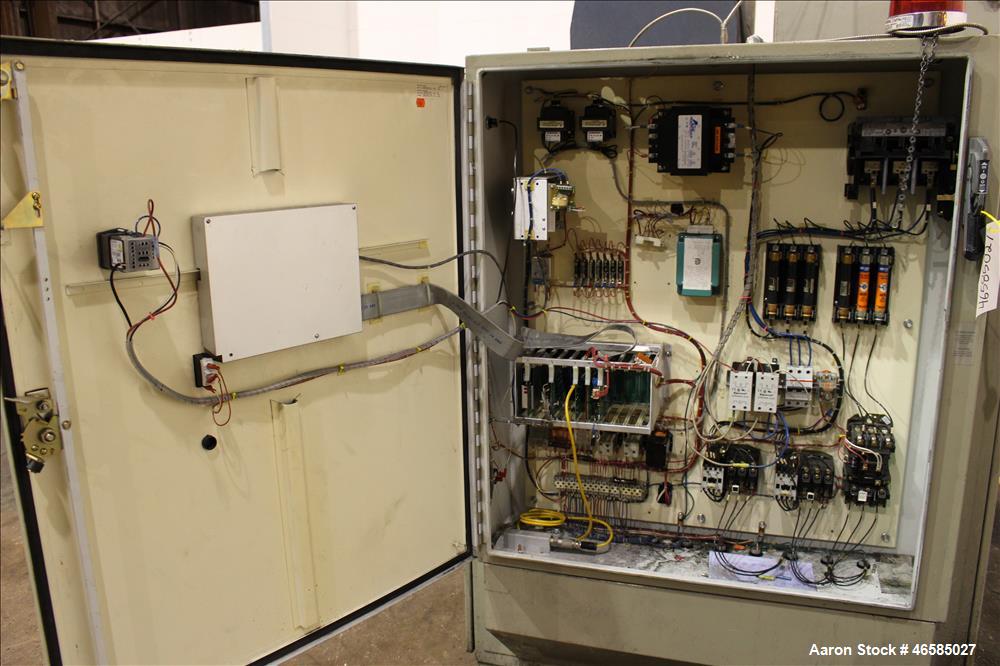 Used Conair Carousel Dehumidifying Dryer, Gas Heated, Model CDG1000, Carbon Steel. Approximate 925 CFM, drying temperature range 160 to 250 degrees F. (5) Desiccant cartridges. Includes CDG1000 Compu...