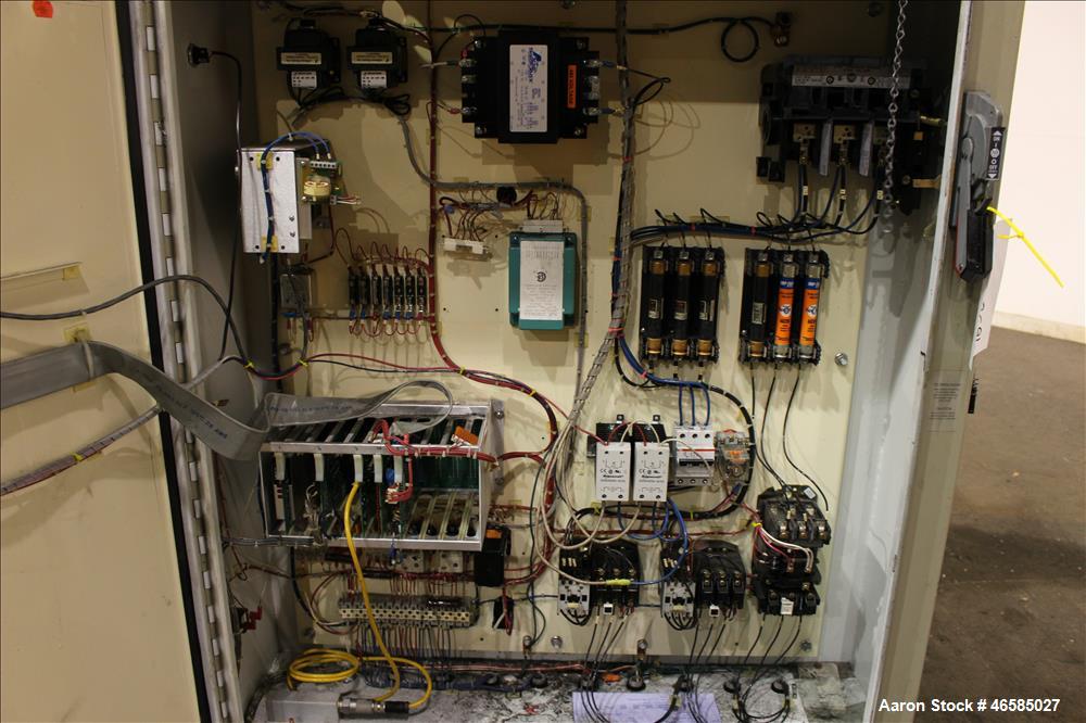 Used Conair Carousel Dehumidifying Dryer, Gas Heated, Model CDG1000, Carbon Steel. Approximate 925 CFM, drying temperature range 160 to 250 degrees F. (5) Desiccant cartridges. Includes CDG1000 Compu...