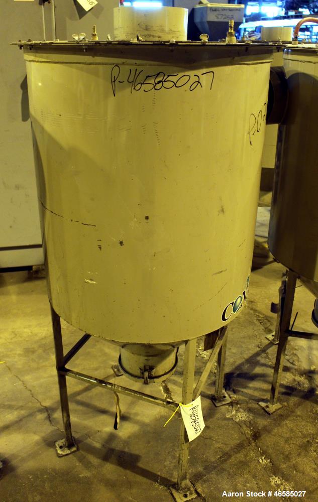 Used Conair Carousel Dehumidifying Dryer, Gas Heated, Model CDG1000, Carbon Steel. Approximate 925 CFM, drying temperature range 160 to 250 degrees F. (5) Desiccant cartridges. Includes CDG1000 Compu...