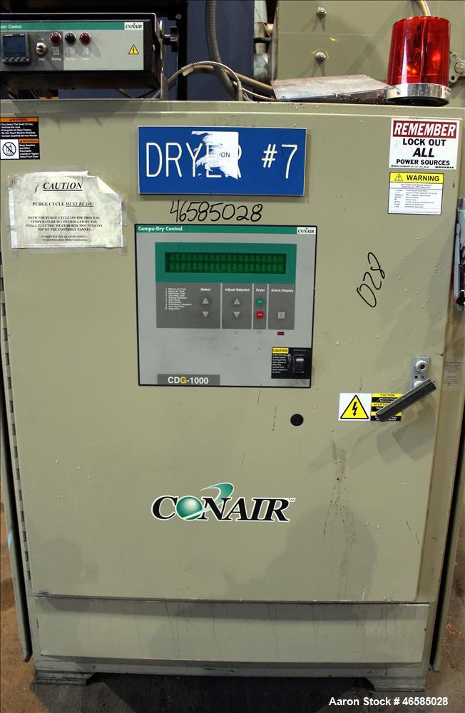 Used Conair Carousel Dehumidifying Dryer, Gas Heated, Model CDG1000, Carbon Ste