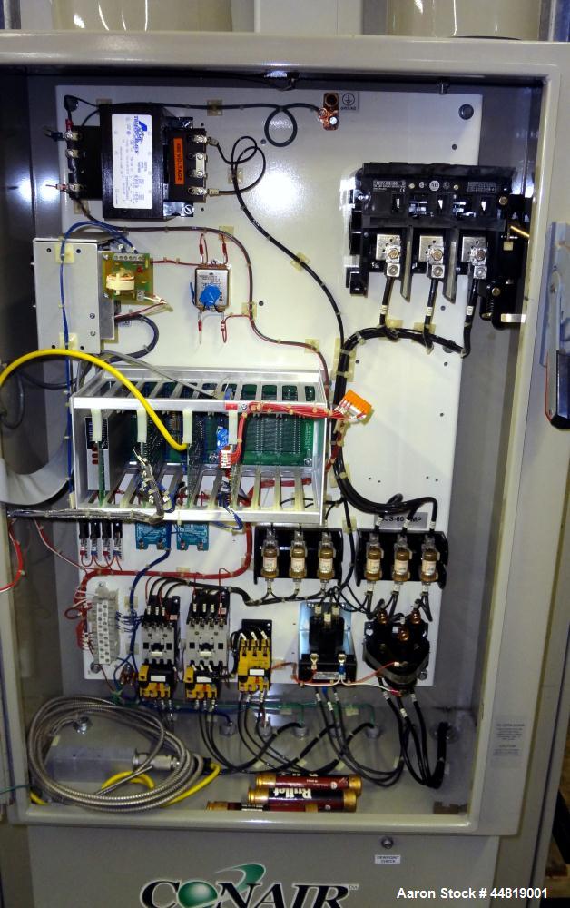 Used Conair CR500 Crystallizing & Drying Line.  Approximately 500 pounds per hour output.  Consisting of:  (1) Conair Crystallizer, model CR500, revision 494/0699, serial #80851, built 2001.  (1) Agi...
