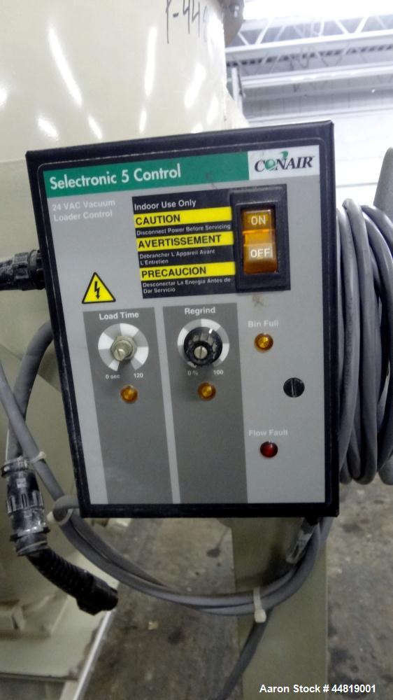 Used Conair CR500 Crystallizing & Drying Line.  Approximately 500 pounds per hour output.  Consisting of:  (1) Conair Crystallizer, model CR500, revision 494/0699, serial #80851, built 2001.  (1) Agi...