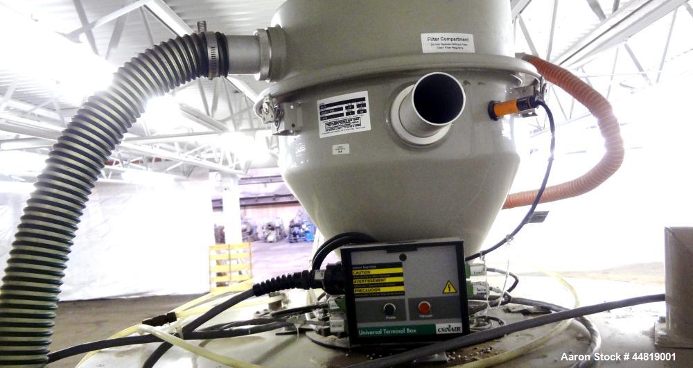 Used Conair CR500 Crystallizing & Drying Line.  Approximately 500 pounds per hour output.  Consisting of:  (1) Conair Crystallizer, model CR500, revision 494/0699, serial #80851, built 2001.  (1) Agi...