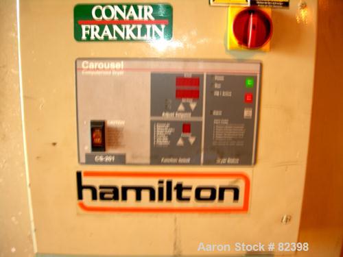 USED: Conair carousel dehumidifying dryer, model CS201. Approximately 150 cfm. 4 cartridges, 3/60/575 volt.