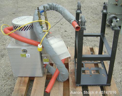 Used ConairCarousel DehumidifyingDryer,modelSC7.5,carbon steel, 7.5 cfm. Drying temperature range 150-375 deg F.3/60/480 volt, 4.8 amp. Includescontrol panel and a stand with casters.