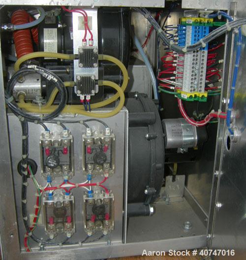 Used ConairCarousel DehumidifyingDryer,modelSC7.5,carbon steel, 7.5 cfm. Drying temperature range 150-375 deg F.3/60/480 volt, 4.8 amp. Includescontrol panel and a stand with casters.