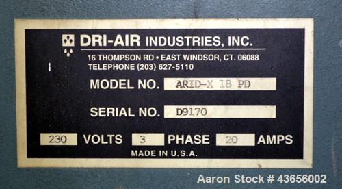Used Carbon Steel Dri-Air Portable Dryer, Model ARID-X 18 PD