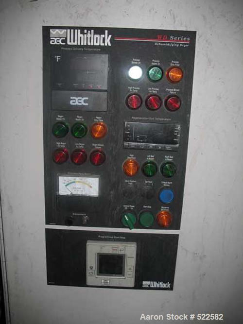 USED: Dri Air model APD-1 dryer. 230/3/60 operation, 20 peak amps, 18 cfm process air flow, microprocessor touch pad controls, Dri Air model RH30 30 lb capacity insulated drying hopper with site glas...