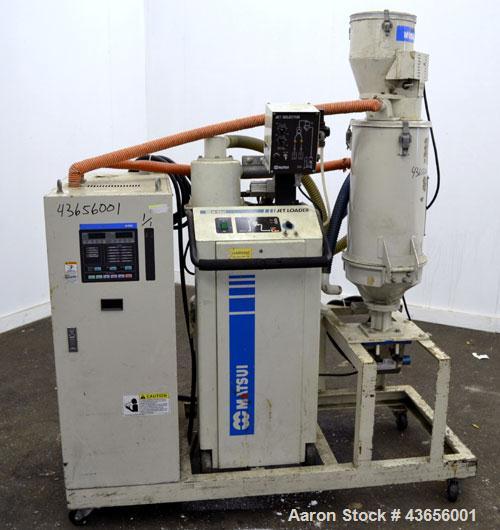 Used Matsui Dehumidifying Dryer, Model DMZ-40. Approximately 23 cfm. Includes a Matsui Jet Loader, model JL-4VCII, serial #B031, approximately 99 cfm; (1) drying hopper with loader, and a Matsui Jet ...