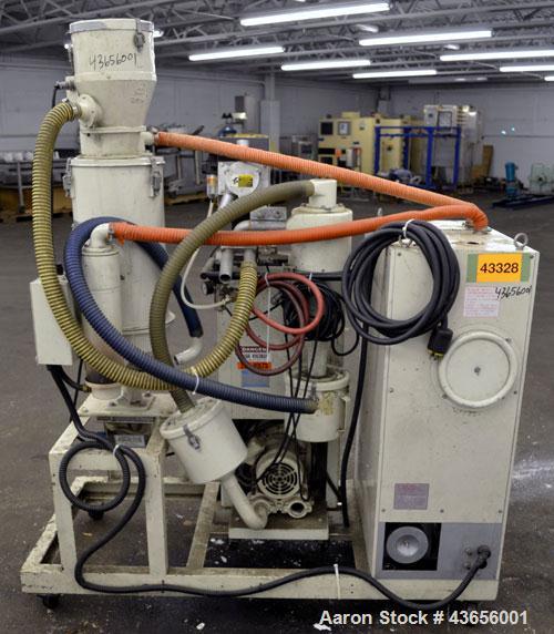 Used Matsui Dehumidifying Dryer, Model DMZ-40. Approximately 23 cfm. Includes a Matsui Jet Loader, model JL-4VCII, serial #B031, approximately 99 cfm; (1) drying hopper with loader, and a Matsui Jet ...