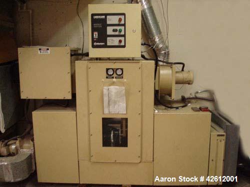 Used Munters HCD-1125-EA Desiccant Dehumidifier Dryer. Flow rate of 600 to 2250 scfm. Nominal moisture removal is 30 lbs/hour @ 75 deg F, 50% relative humidity @ 1125 scfm. Unit has 37,987 hours. Vol...