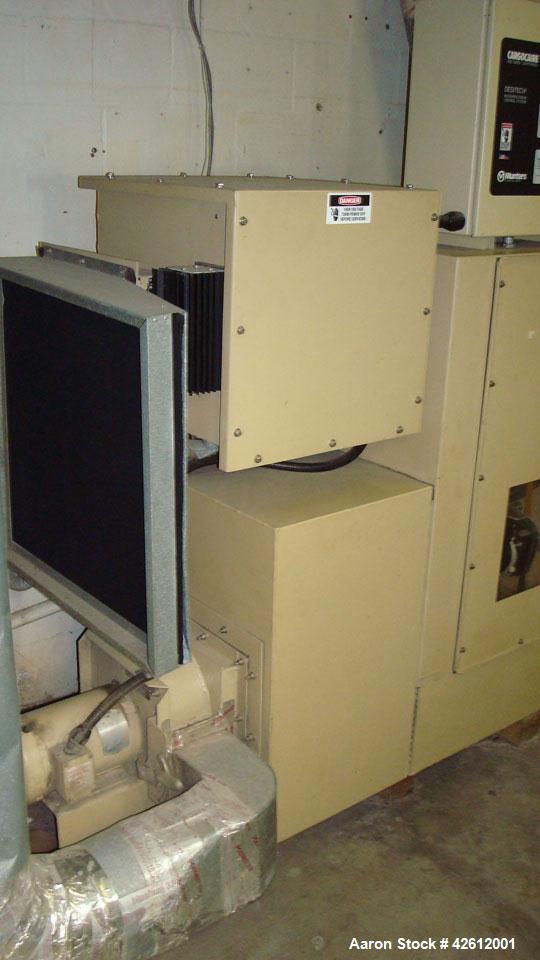 Used Munters HCD-1125-EA Desiccant Dehumidifier Dryer. Flow rate of 600 to 2250 scfm. Nominal moisture removal is 30 lbs/hour @ 75 deg F, 50% relative humidity @ 1125 scfm. Unit has 37,987 hours. Vol...