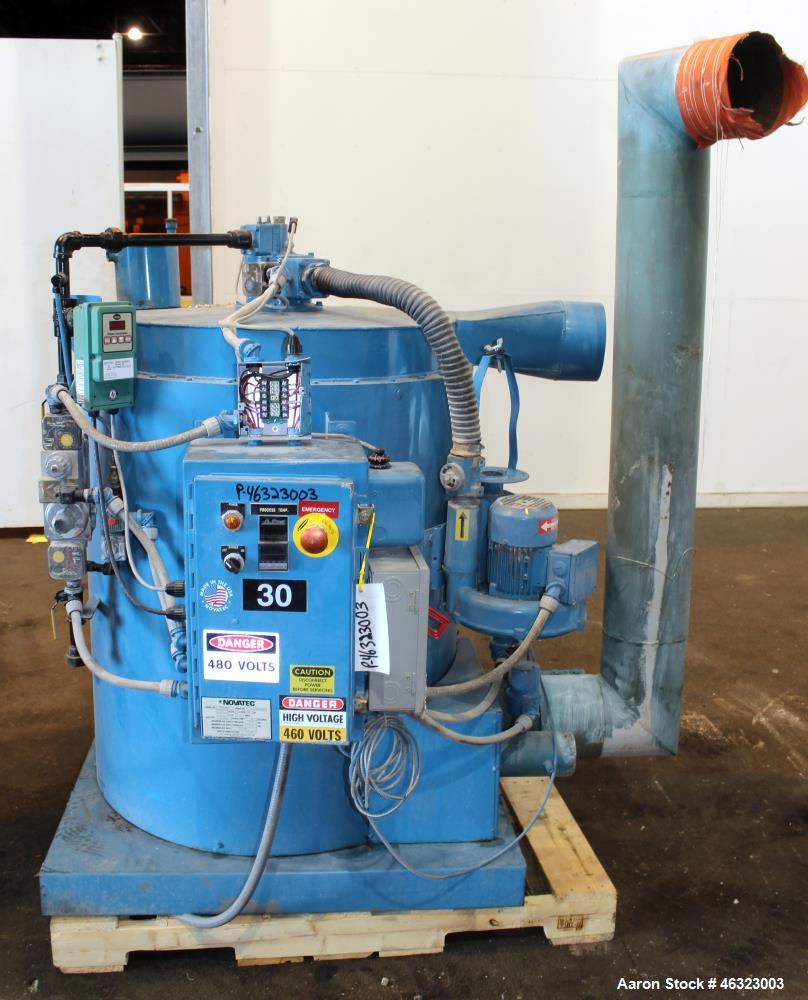 Used Novatec Dessicant Drying System, Carbon Steel. Consisting of (1) Novatec dual tower desiccant bed dryer, model CDM-1000, serial #12-708-0294, 1000 CFM, includes blower, cooling coil, two stage f...