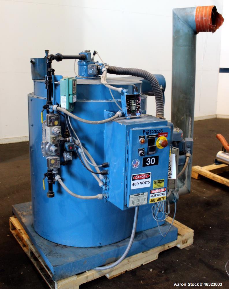 Used Novatec Dessicant Drying System, Carbon Steel. Consisting of (1) Novatec dual tower desiccant bed dryer, model CDM-1000, serial #12-708-0294, 1000 CFM, includes blower, cooling coil, two stage f...