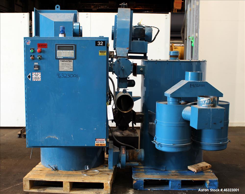 Used Novatec Dessicant Drying System, Carbon Steel. Consisting of (1) Novatec dual tower desiccant bed dryer, model CDM-750, serial #12-798-0296, 750 CFM. Includes blower, cooling coil, two stage fil...